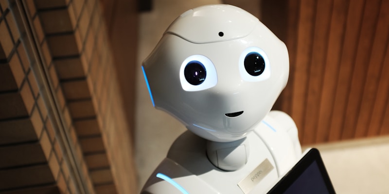 AI Robot replacing human worker