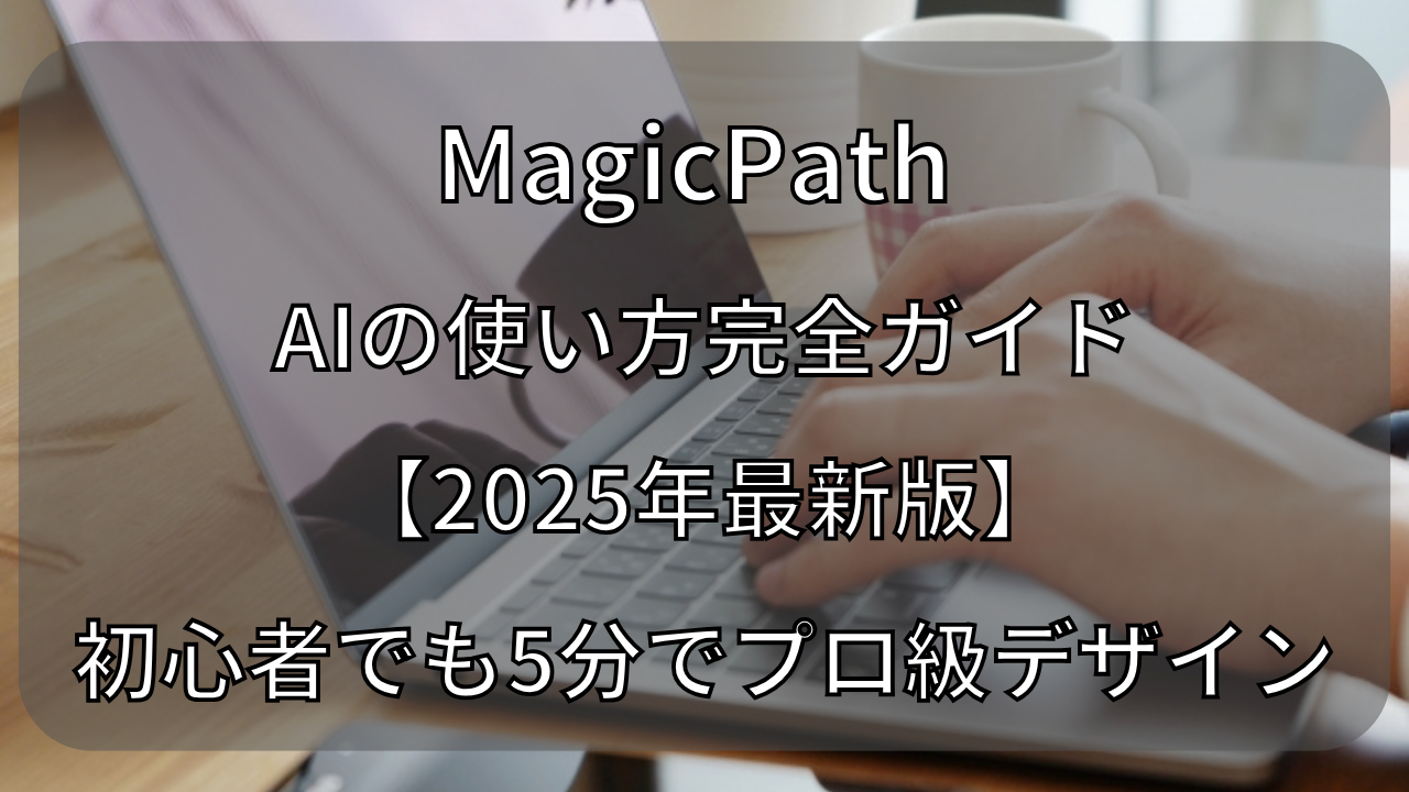 MagicPath AIの使い方完全ガイド【2025年最新版】初心者でも5分でプロ級デザイン | 脱サラAIラボ